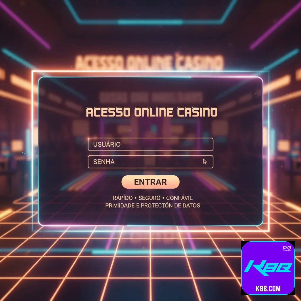 Login por biometria no app k8b.com com entrada segura