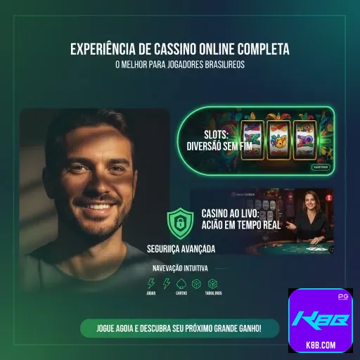 App k8b.com no celular com promoções e benefícios