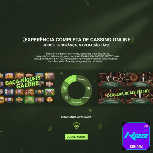 Tela mobile da k8b.com em ambiente oficial seguro