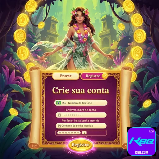 Acesso móvel ao k8b.com com login rápido