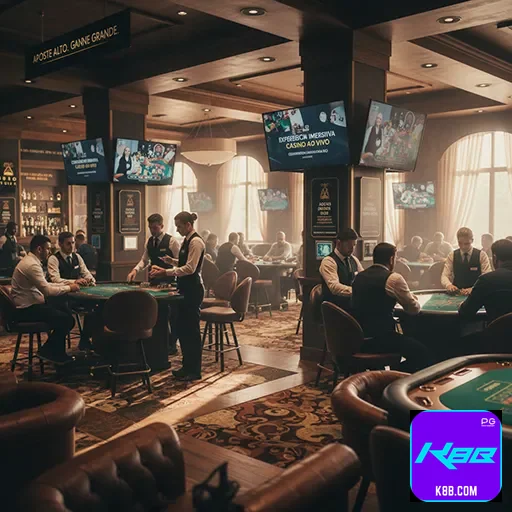 Atendente tirando dúvidas de conta no k8b.com